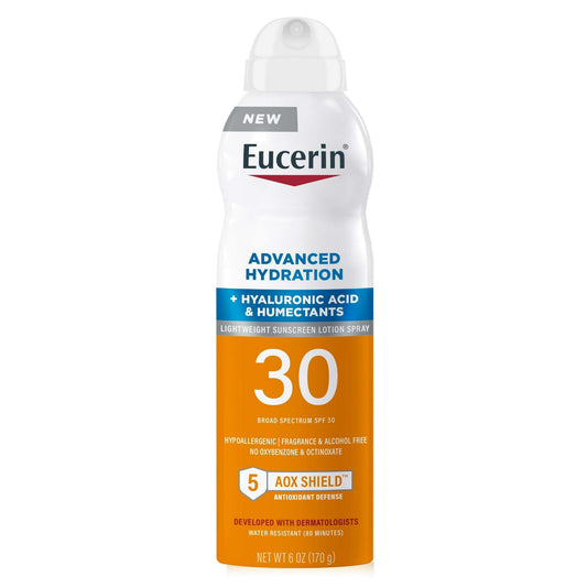 Eucerin Advanced Hydration SPF 30 Sunscreen Spray, 6 oz