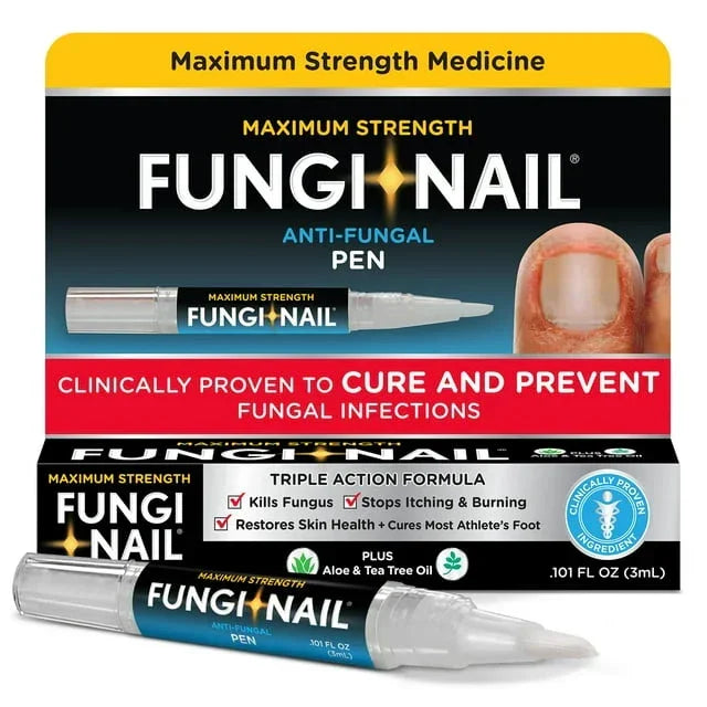 Fungi-Nail Anti-Fungal Pen – Tolnaftate Solution for Nails & Feet, 0.101 oz (Pack of 2) - Exotic Pro