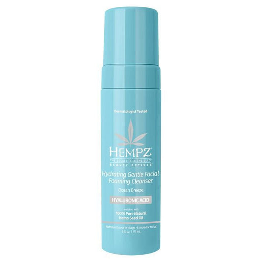 Hempz Ocean Breeze Foaming Facial Cleanser 6 oz | Hydrating & Gentle Wash