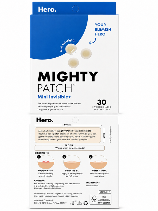 Hero Cosmetics Mighty Patch Mini Invisible+ – 30 Count