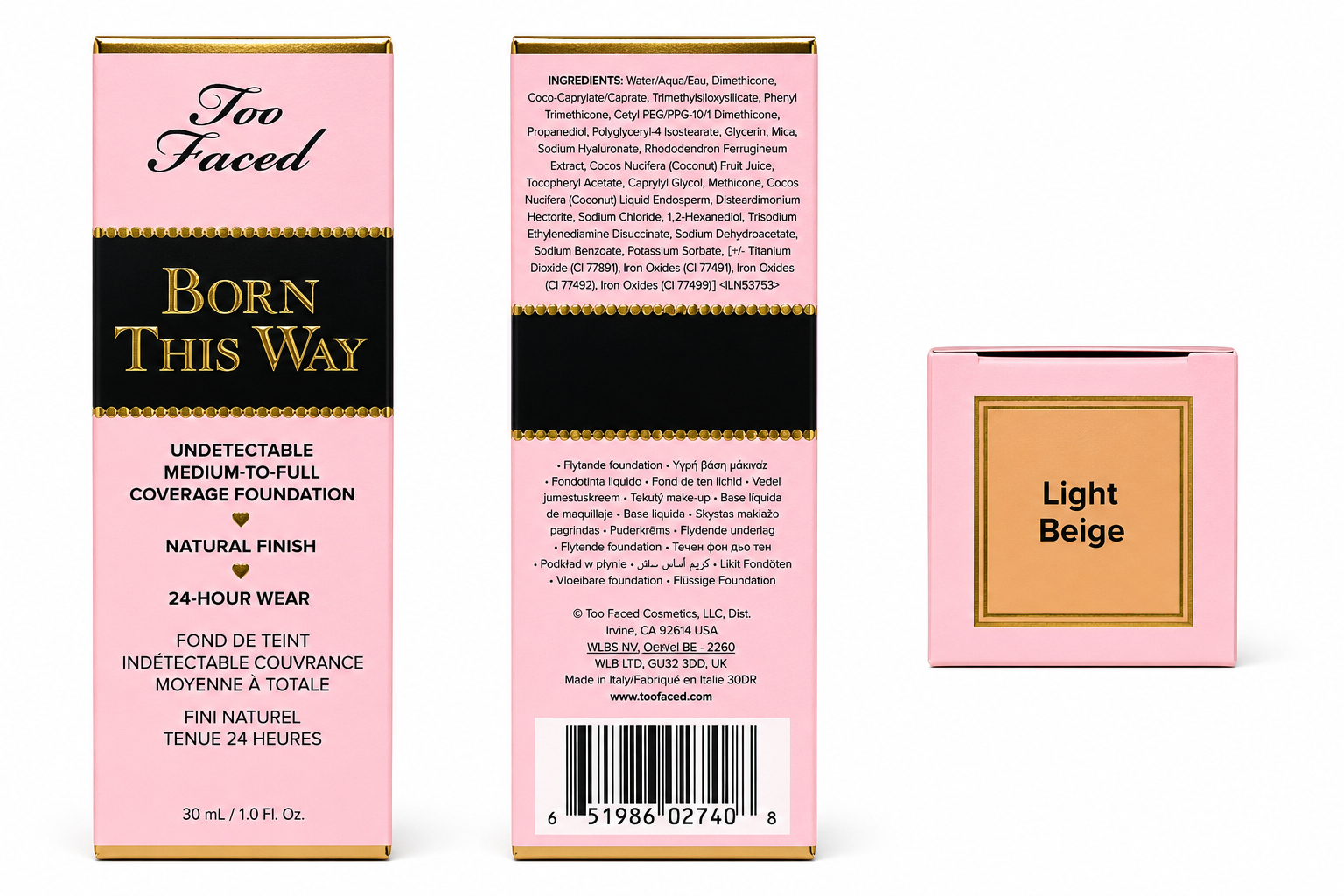 Too Faced Born This Way Undetectable Foundation – Light Beige 1 oz