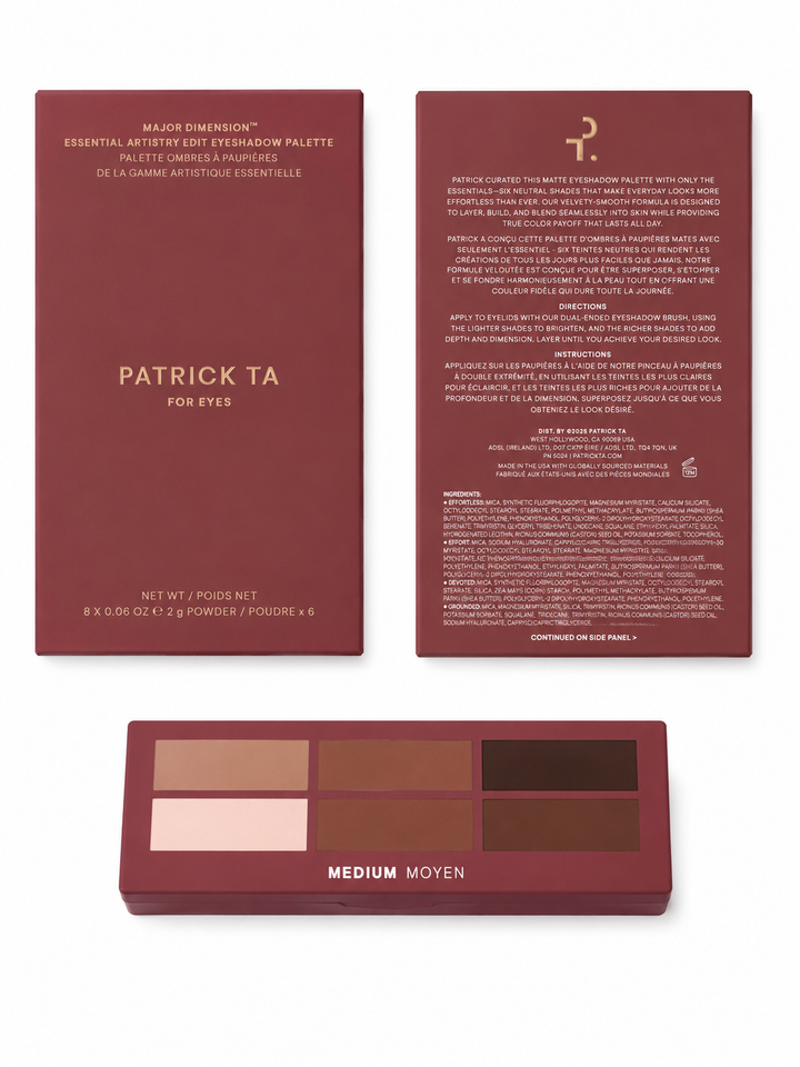 Patrick Ta Major Dimension Essential Artistry Edit Eyeshadow Palette – Medium