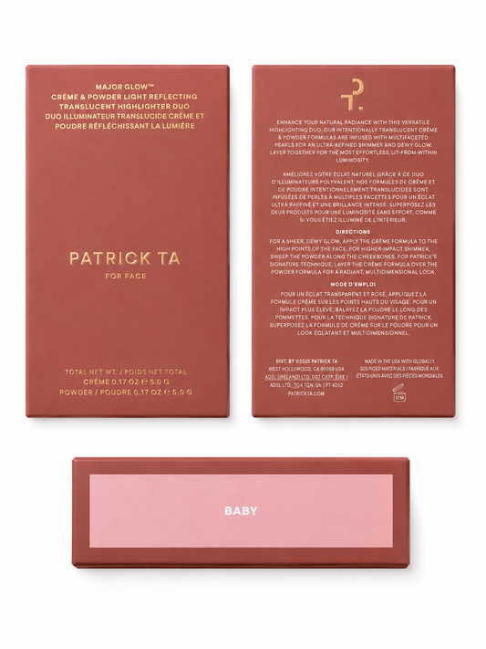 Patrick Ta Major Glow Crème & Powder Highlighter Duo – Baby 0.35 oz