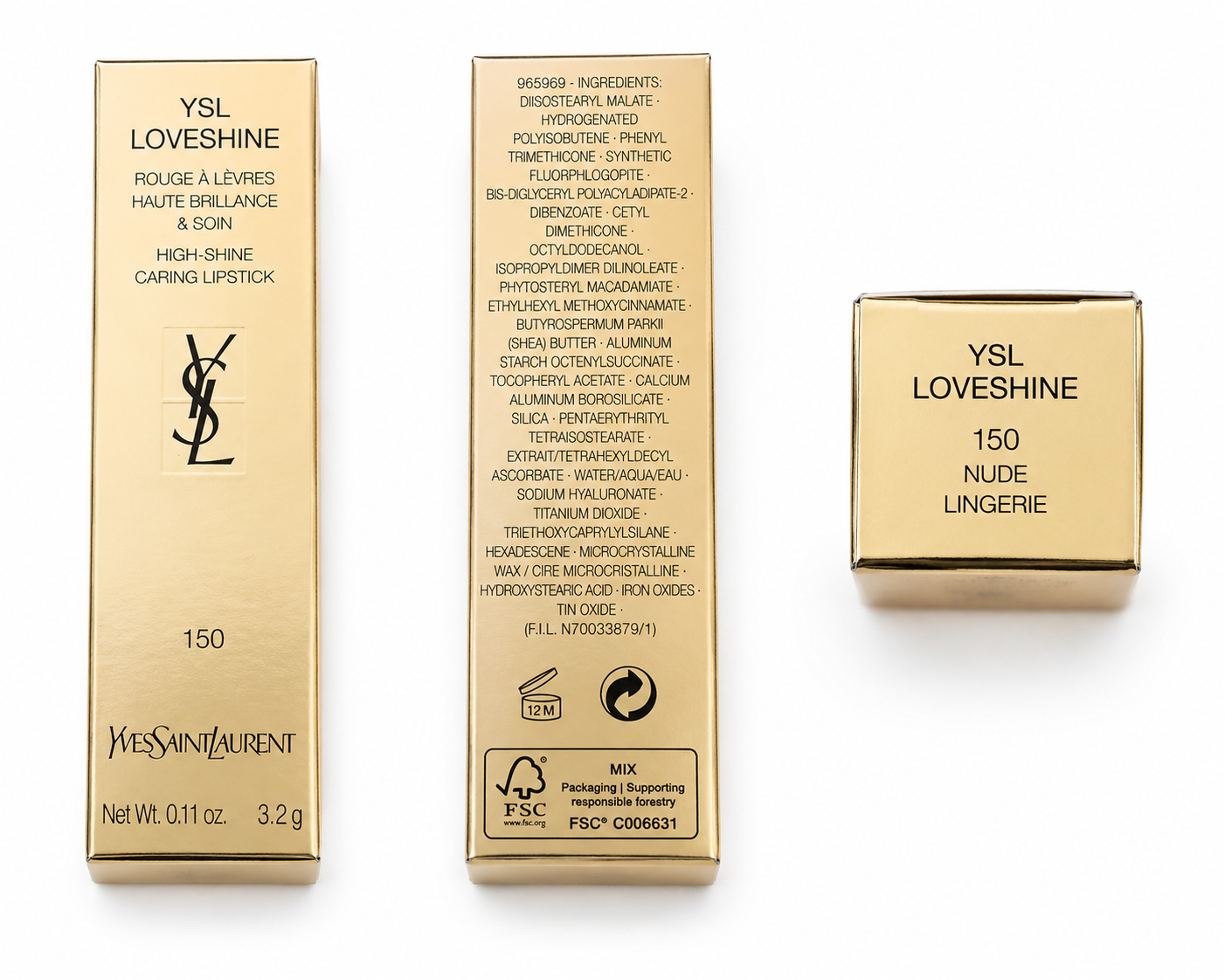 YSL Loveshine Lip Oil Stick – 150 Nude Lingerie 3.2g