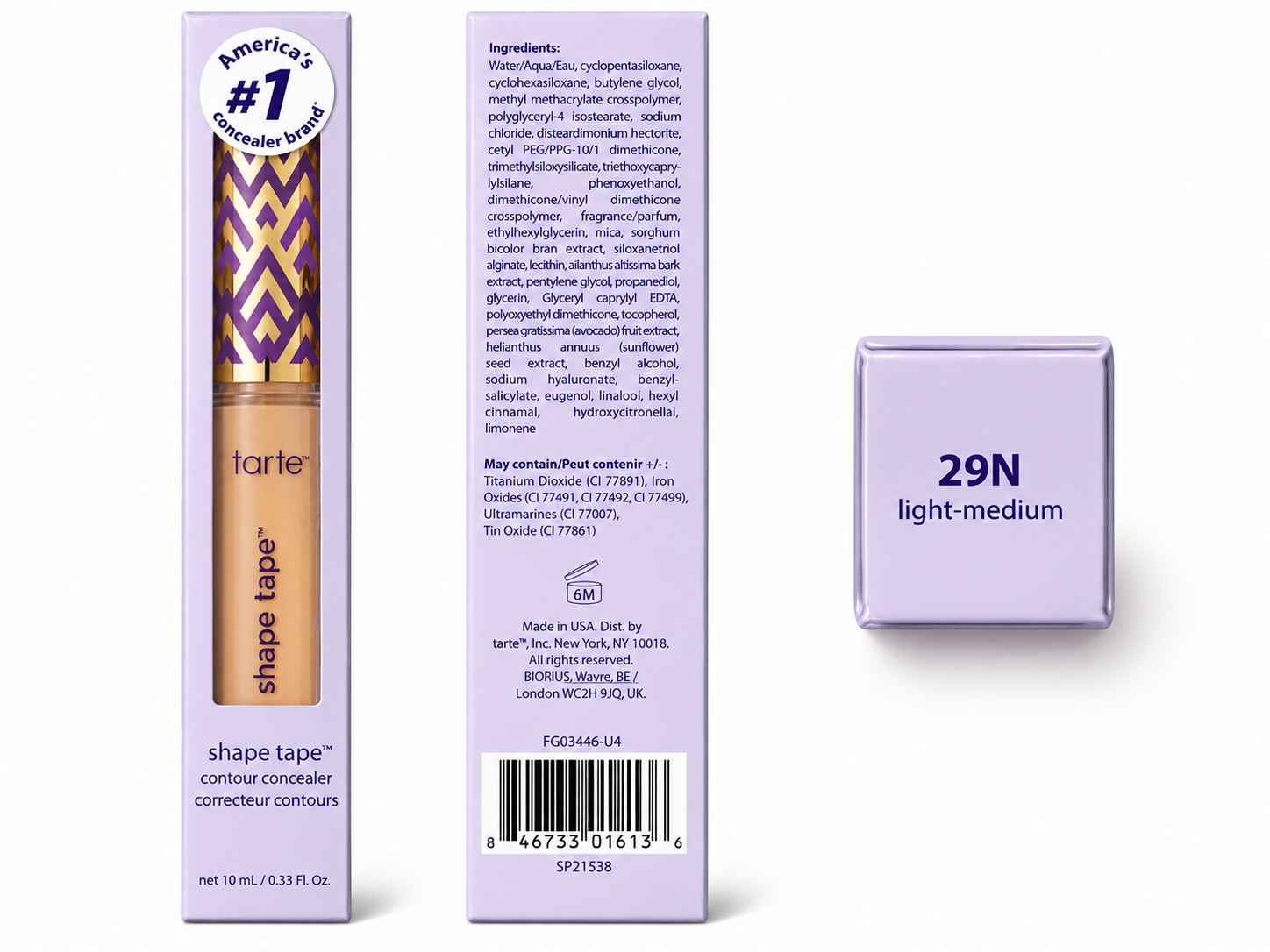Tarte Shape Tape™ Full Coverage Concealer – 29N Light-Medium 0.33 oz
