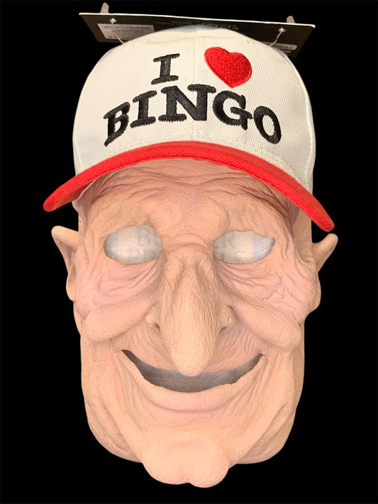 Old Man "I Love Bingo" Halloween Mask | Spirit - Exotic Pro