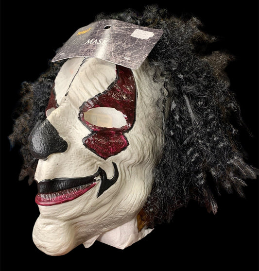 Clown Full Mask with Black Hair | Spirit Halloween