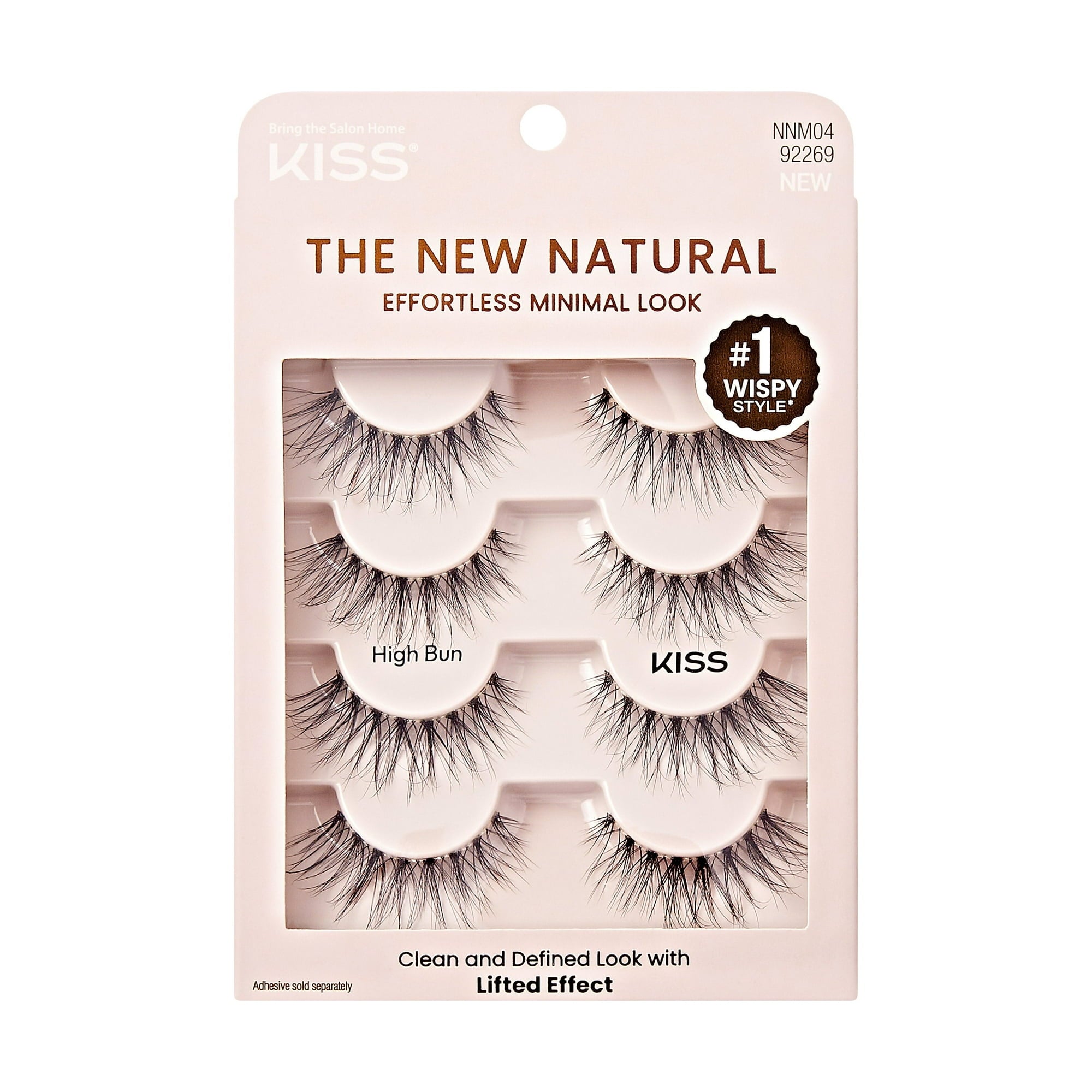 KISS The New Natural False Eyelashes 12mm – High Bun, 4 Pairs - Exotic Pro