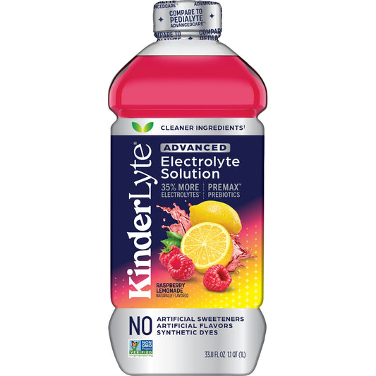 Kinderfarms KinderLyte Electrolyte Solution – Raspberry Lemonade, 33.8 fl oz