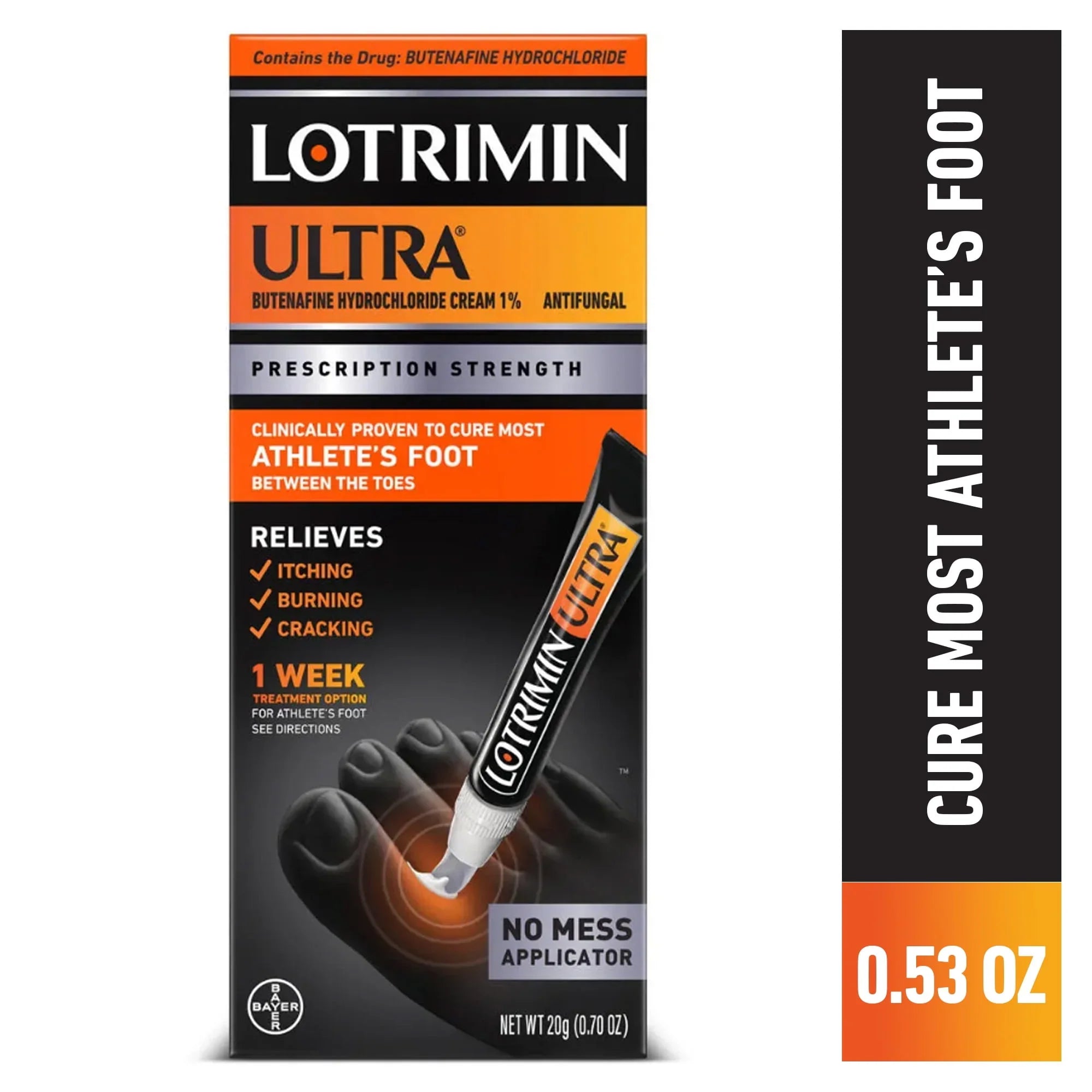 Lotrimin Ultra Antifungal Cream – 1-Week Athlete's Foot Treatment, 15g - Exotic Pro