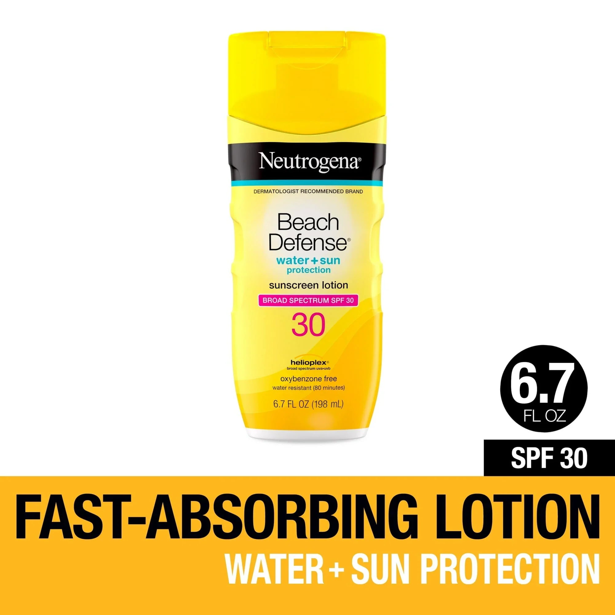 Neutrogena Beach Defense Sunscreen Lotion SPF 30, Oil-Free, 6.7 oz - Exotic Pro
