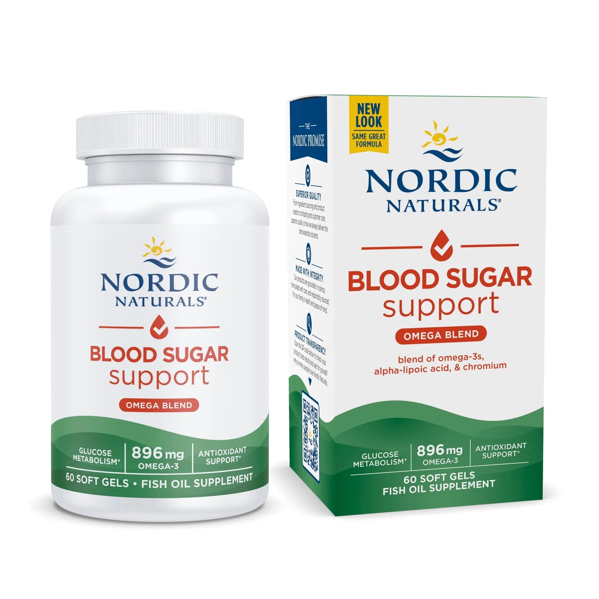 Nordic Naturals Omega Blood Sugar Softgels Lemon Flavor Non-GMO - 60 Ct - Exotic Pro