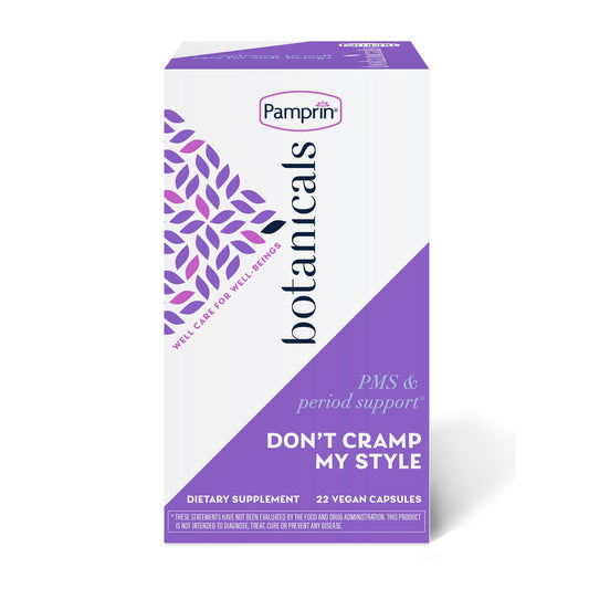 Pamprin Botanicals PMS & Period Support Supplement – 22 Ct