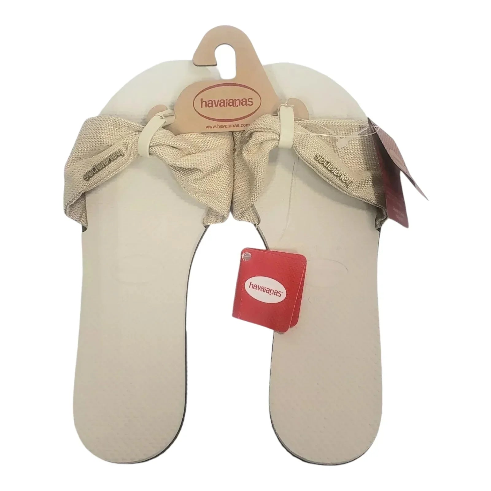 Havaianas Women's St. Tropez Shine Flip Flop Sandal - Beige (Size USA 7/8W, EUR 37.5/39) - Exotic Pro