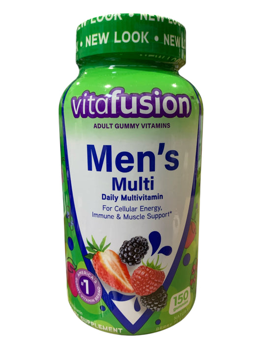 Vitafusion Men’s Multivitamin Gummies – Berry Flavored Daily Supplement, 150 Count