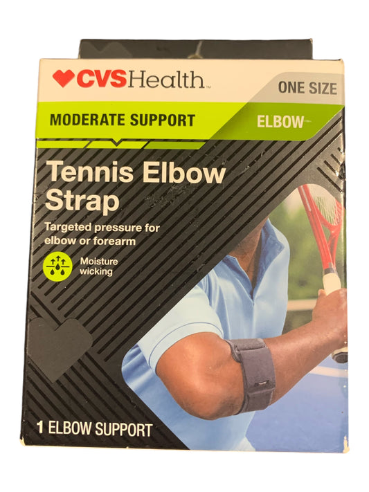 CVS Health Moderate Support Tennis Elbow Strap – Adjustable, One Size Fits All