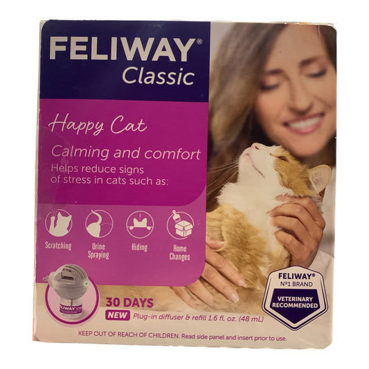 FELIWAY Classic Plug-In Diffuser & Refill, Stress Relief for Cats, 1.6 oz