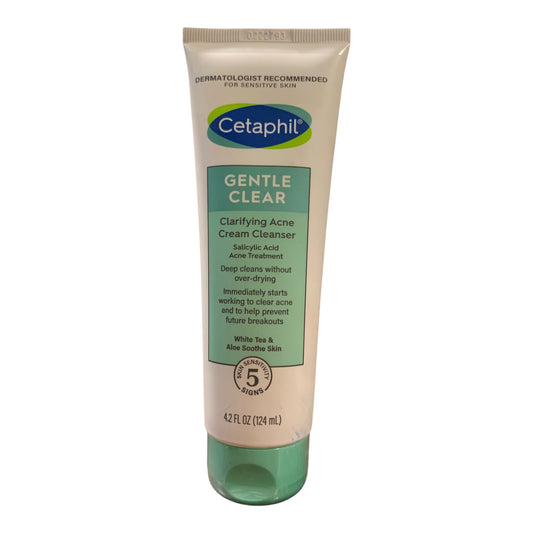 Cetaphil Gentle Clear Acne Face Wash - Sensitive Skin Cleanser, 4.2 oz