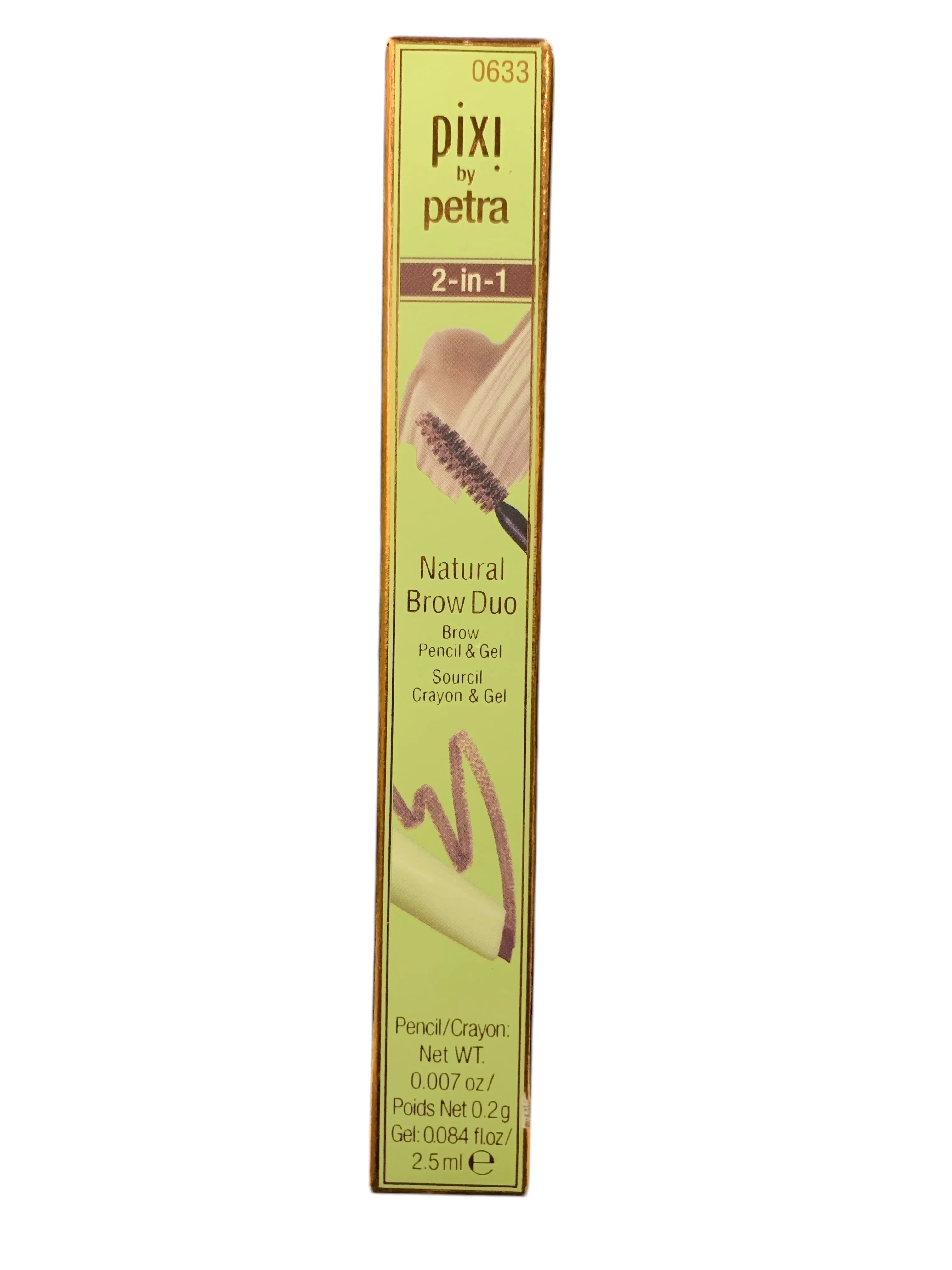 Pixi by Petra Natural Brow Duo 2-in-1 - Deep Brunette, 0.007 oz - Exotic Pro