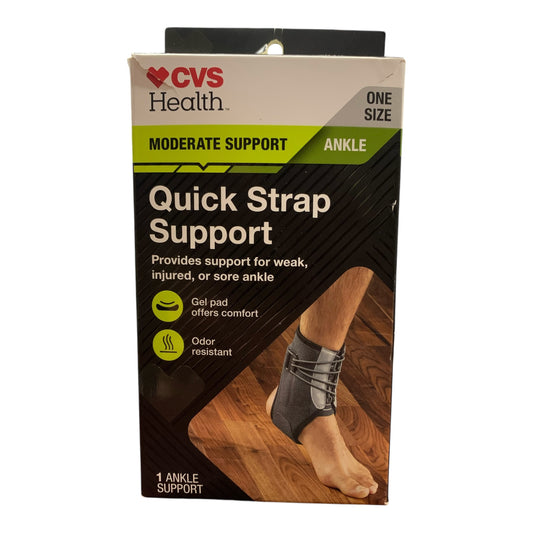 CVS Health Ankle Support with Quick Strap - Moderate Support, One Size