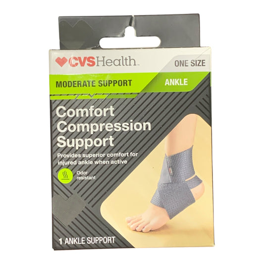 CVS Health Comfort Compression Ankle Support - Moderate Support, One Size