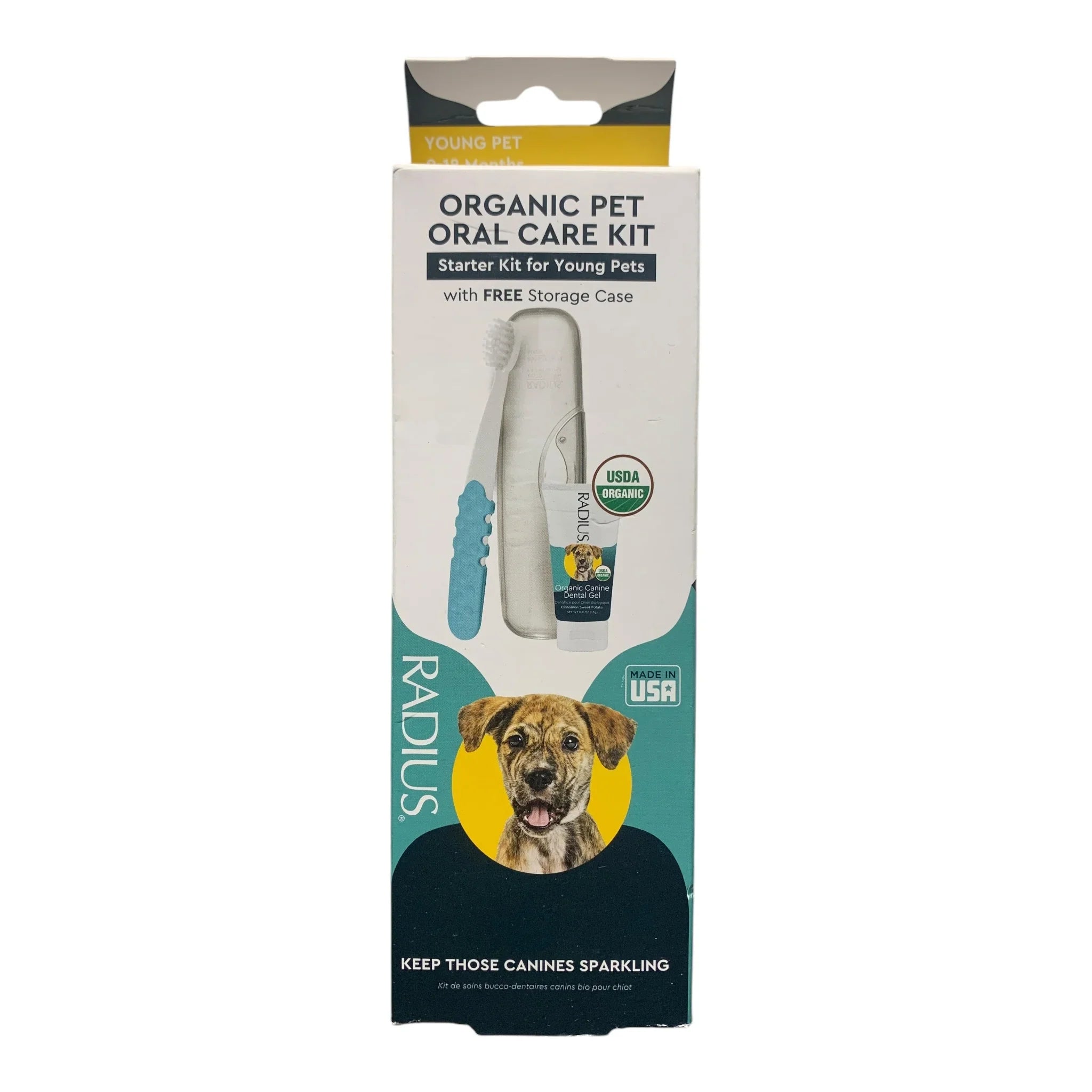Radius Organic Pet Oral Care Kit for Young Pets - Complete Dental Solution - Exotic Pro