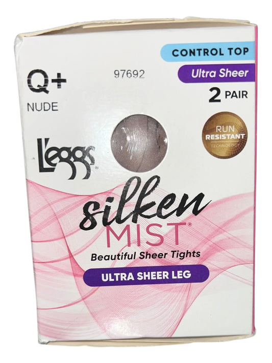 L'eggs Ultra Sheer Control Top Pantyhose - Nude Mist, 2 Pairs, Q - Exotic Pro