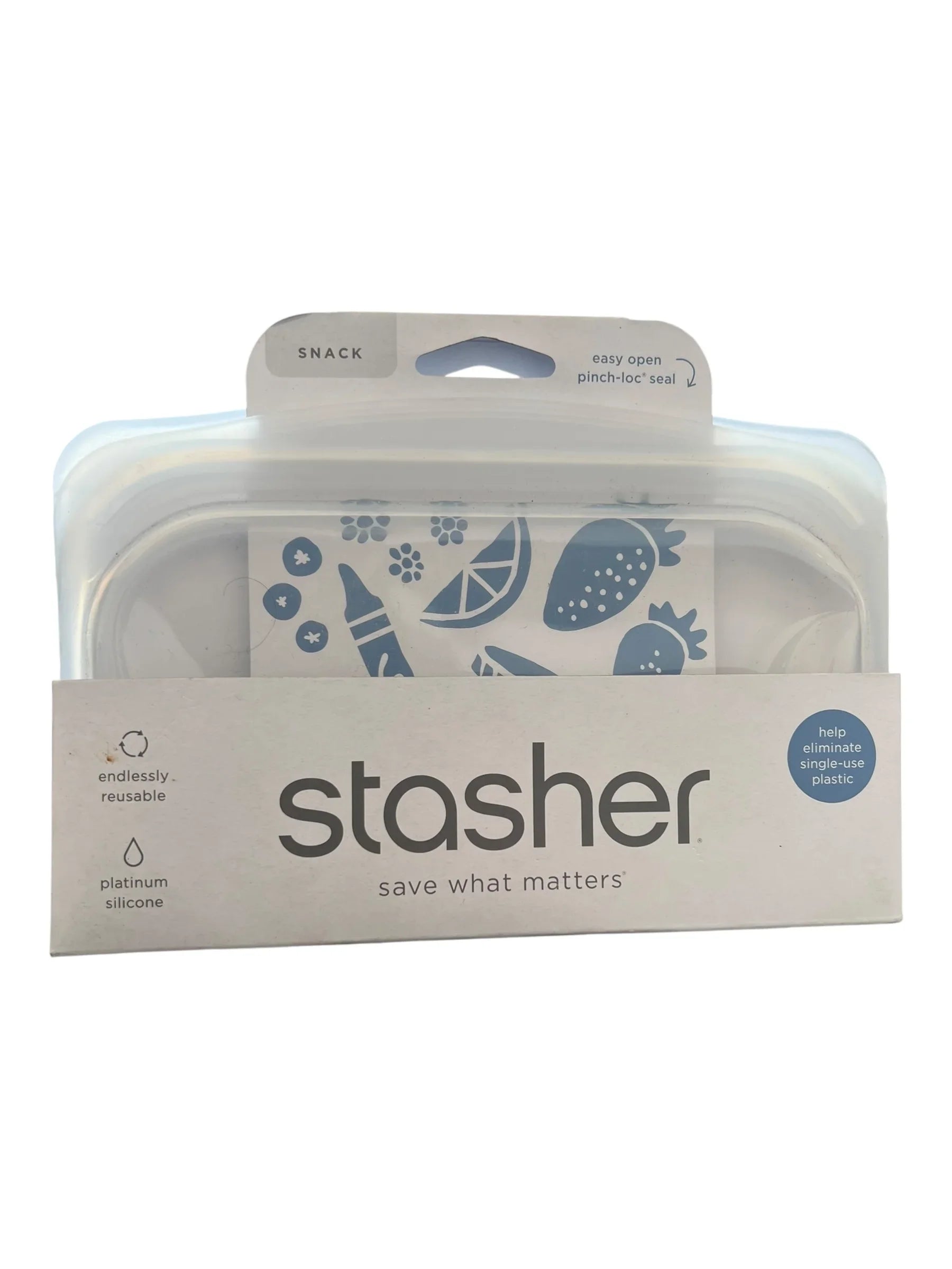 Stasher 12oz Clear Silicone Reusable Snack Bag – Leakproof & Dishwasher Safe - Exotic Pro