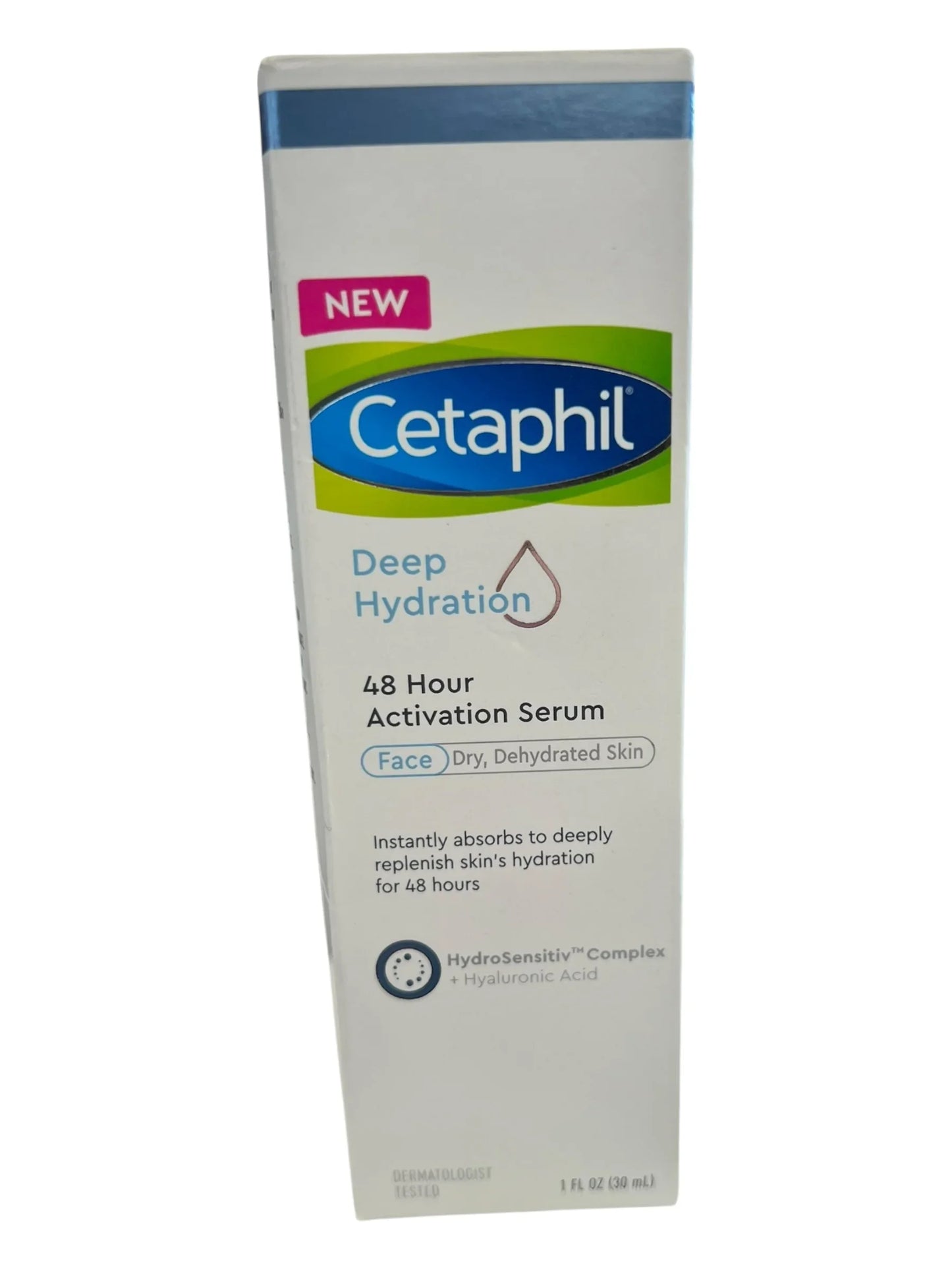CETAPHIL Deep Hydration 48 Hour Activation Serum | 1 fl oz | 48 Hour Dry Skin Face Moisturizer for Sensitive Skin | With Hyaluronic Acid, Vitamin E & Vitamin B5 | Dermatologist Recommended - Exotic Pro