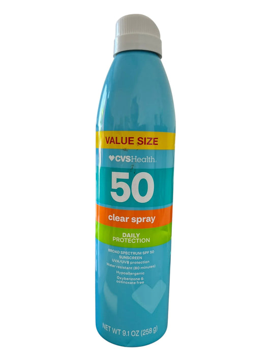 CVS Health Clear Sunscreen Spray SPF 50 – Broad Spectrum, Value Size