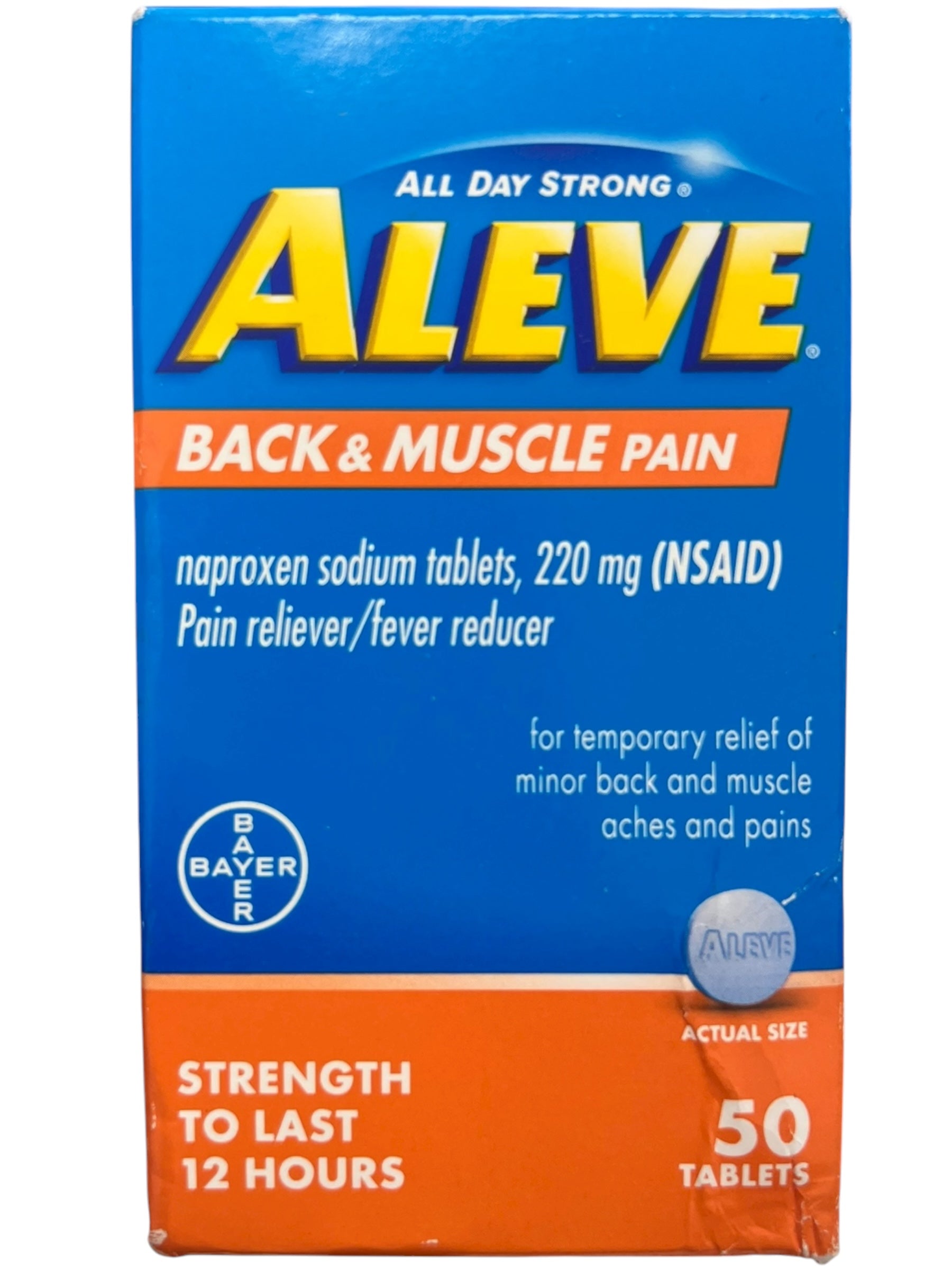 Aleve Back & Muscle Pain Relief Naproxen Sodium Tablets – 50 Count - Exotic Pro