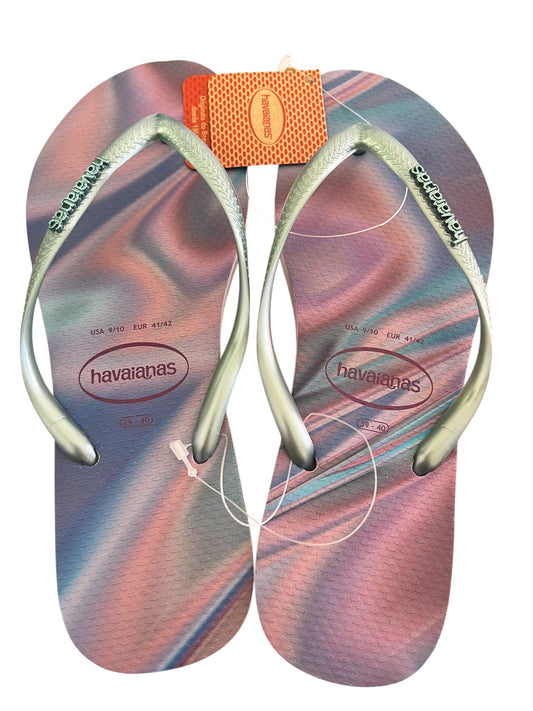 Havaianas Women's Slim Iridescent Flip Flop Sandals - Quiet Lilac (Size 9/10) - Exotic Pro