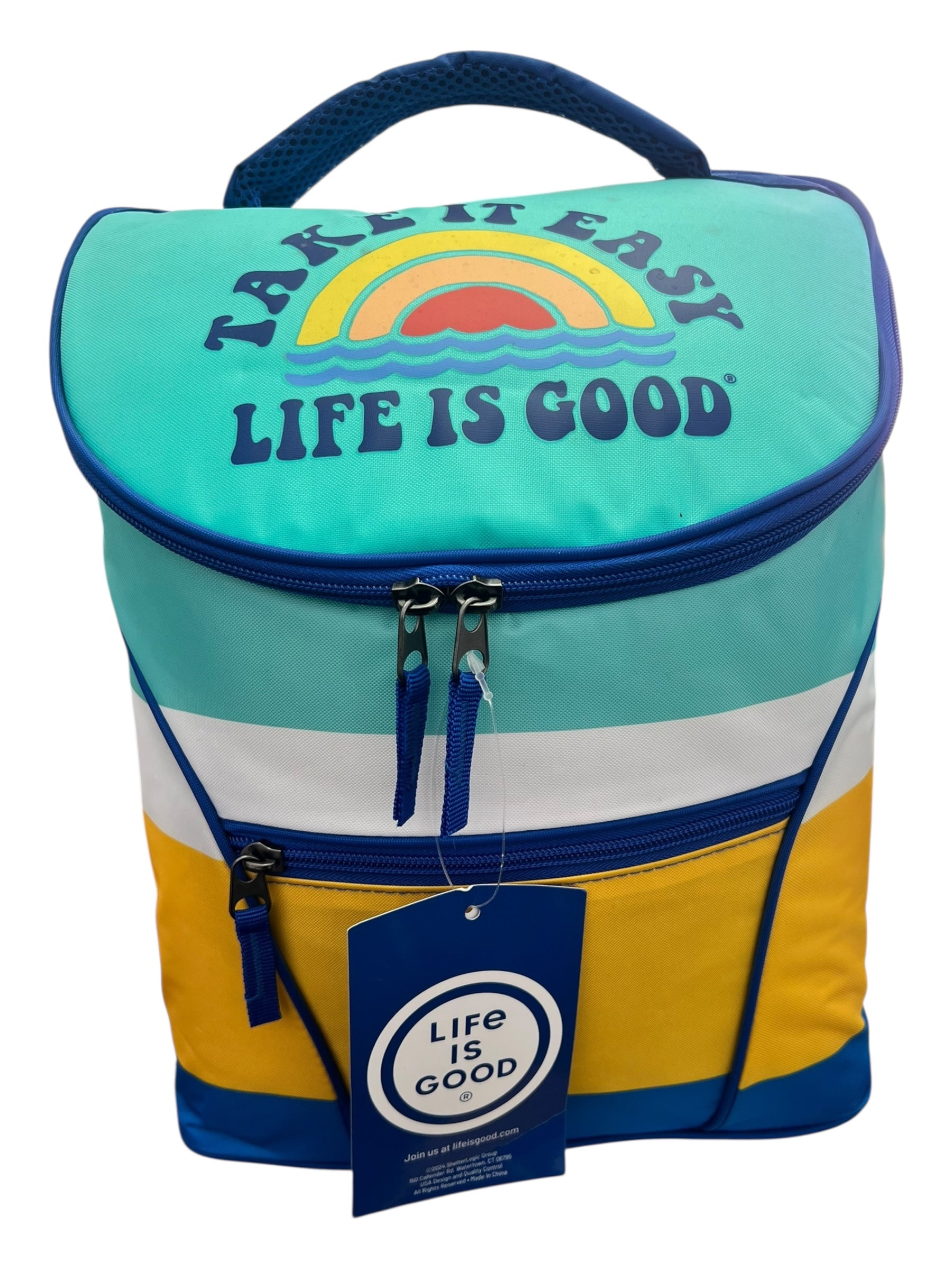 Life Is Good Insulated Cooler Backpack – Multicolor "Take It Easy" - Exotic Pro