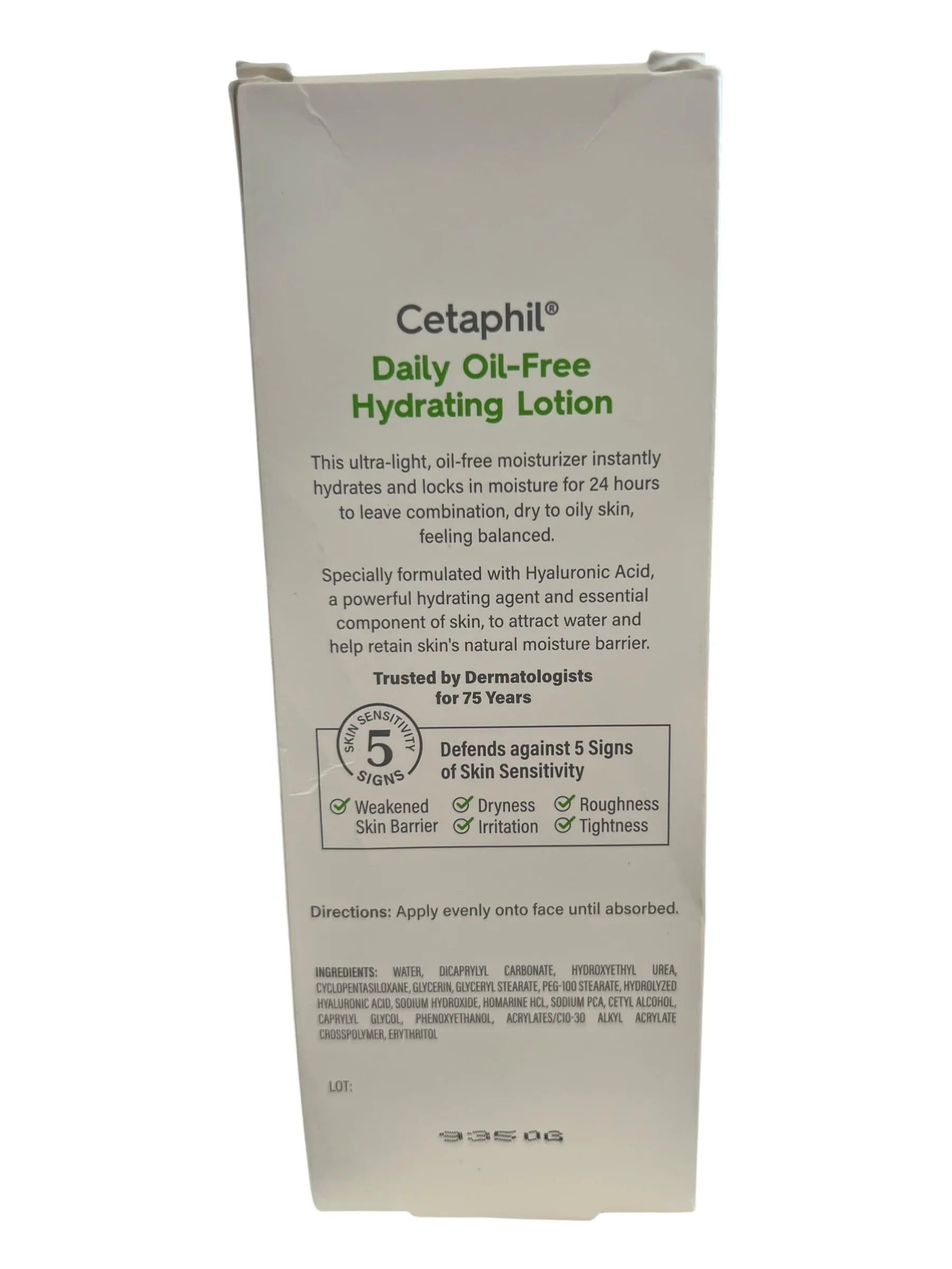 Cetaphil Oil-Free Hydrating Lotion with Hyaluronic Acid, Sensitive Skin, 3oz - Exotic Pro