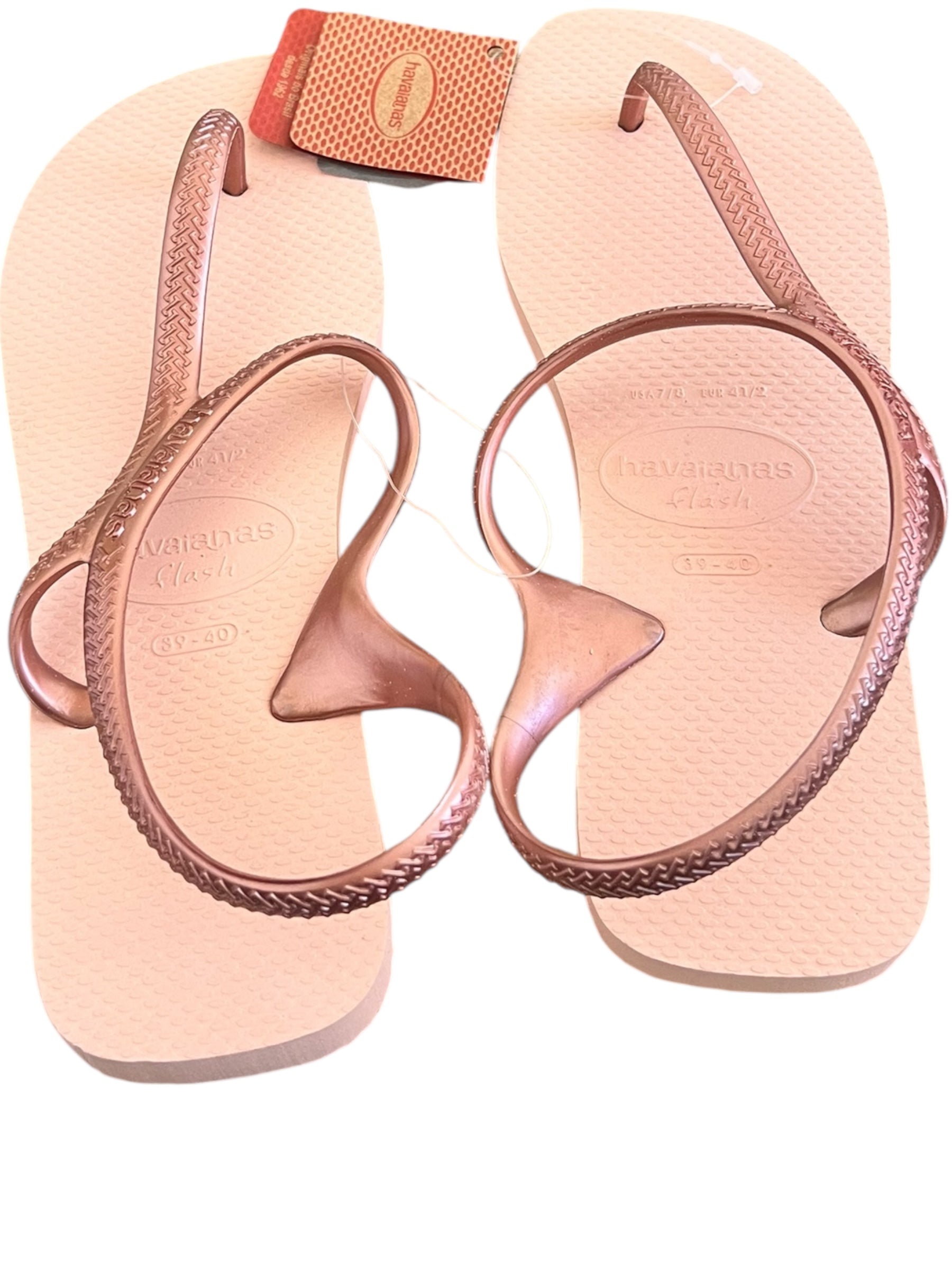 Havaianas Flash Urban Women's Slip-On Flip-Flops 7/8 Rose Gold - Exotic Pro