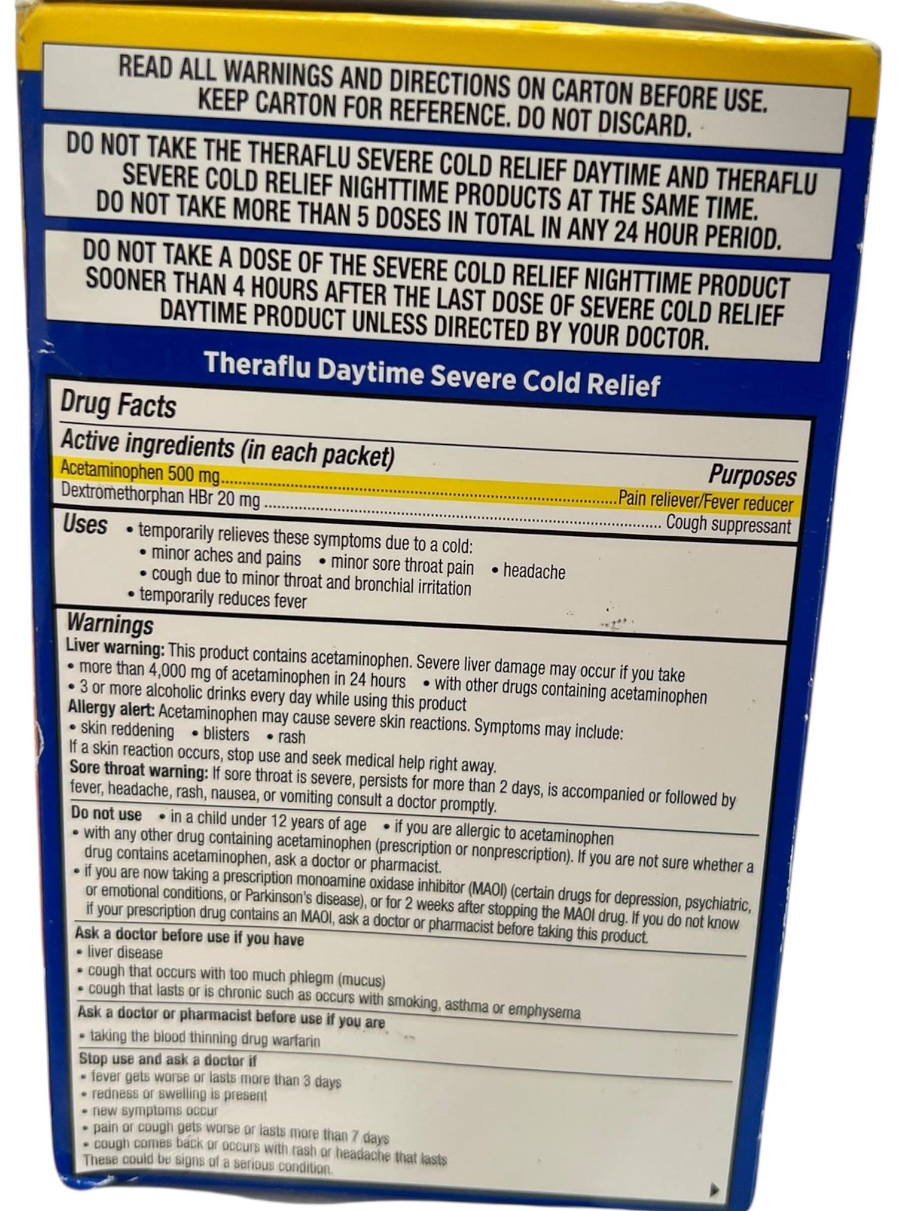 Theraflu Severe Cold & Flu Powder – Day/Night Honey Lemon, 12 Ct - Exotic Pro