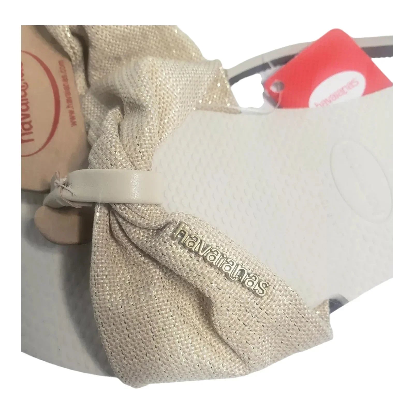 Havaianas Women's St. Tropez Shine Flip Flop Sandal - Beige (Size USA 7/8W, EUR 37.5/39) - Exotic Pro