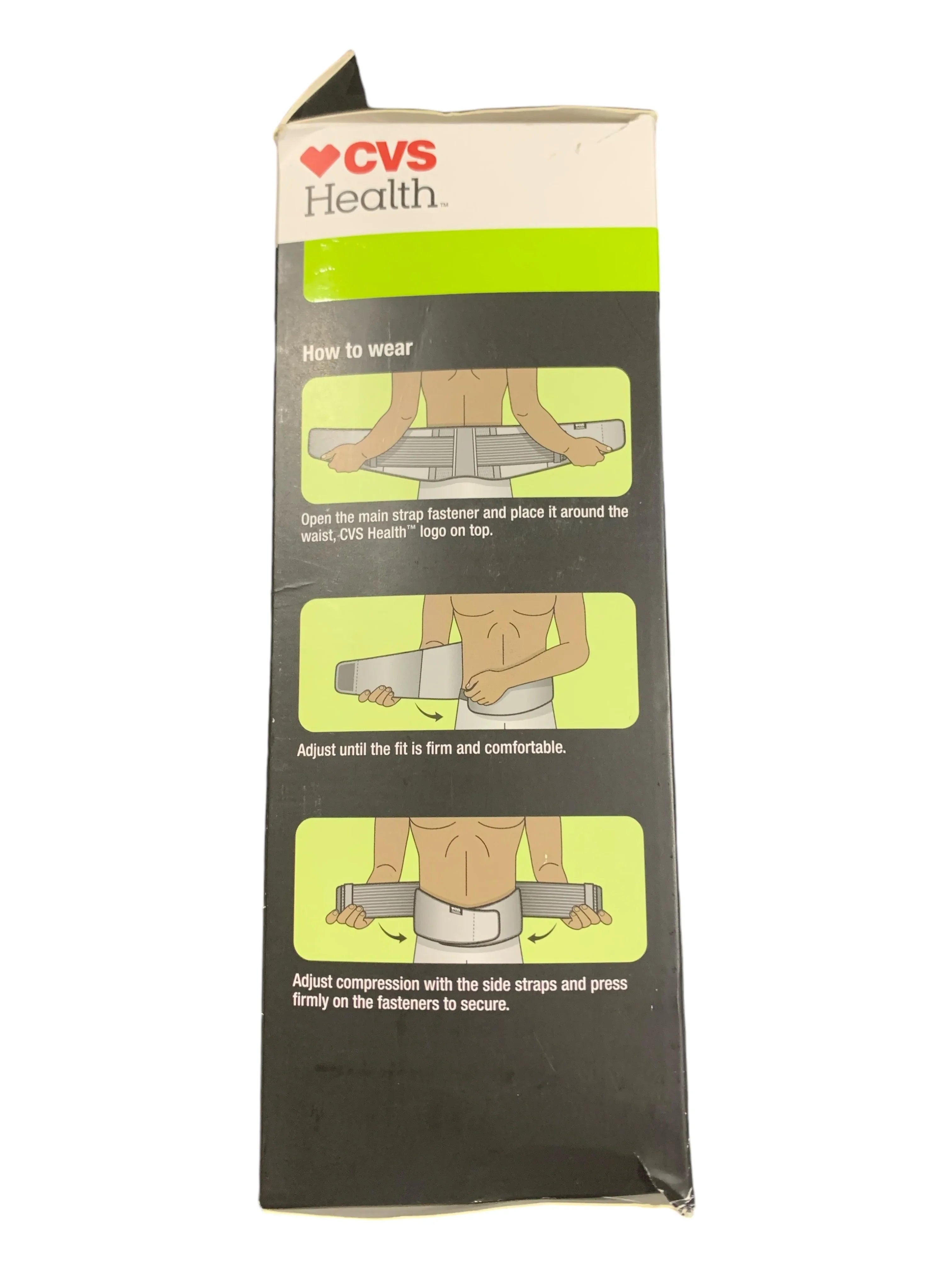 CVS Health Back Comfort Compression Support – Moderate, Adjustable One-Size Fit - Exotic Pro