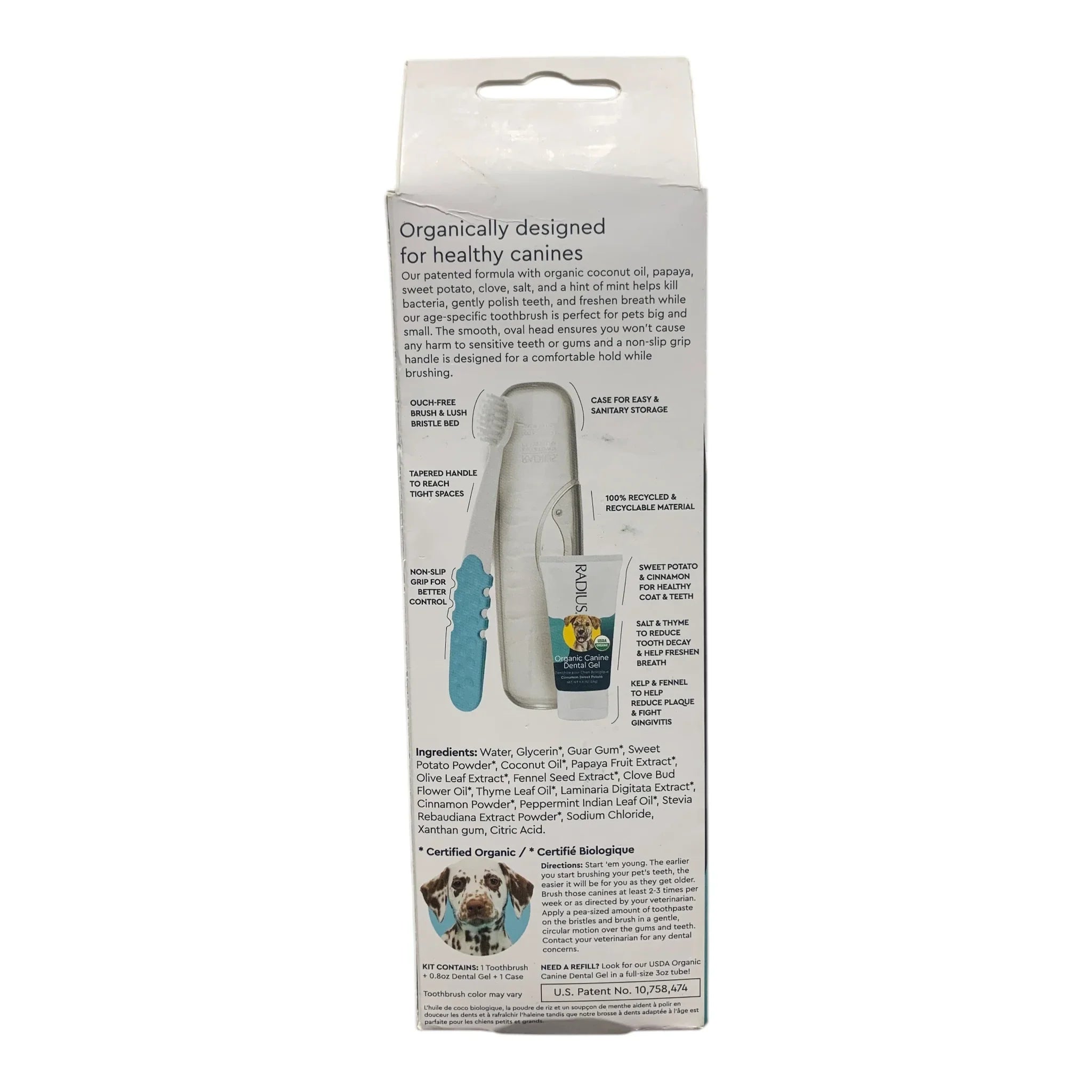 Radius Organic Pet Oral Care Kit for Young Pets - Complete Dental Solution - Exotic Pro