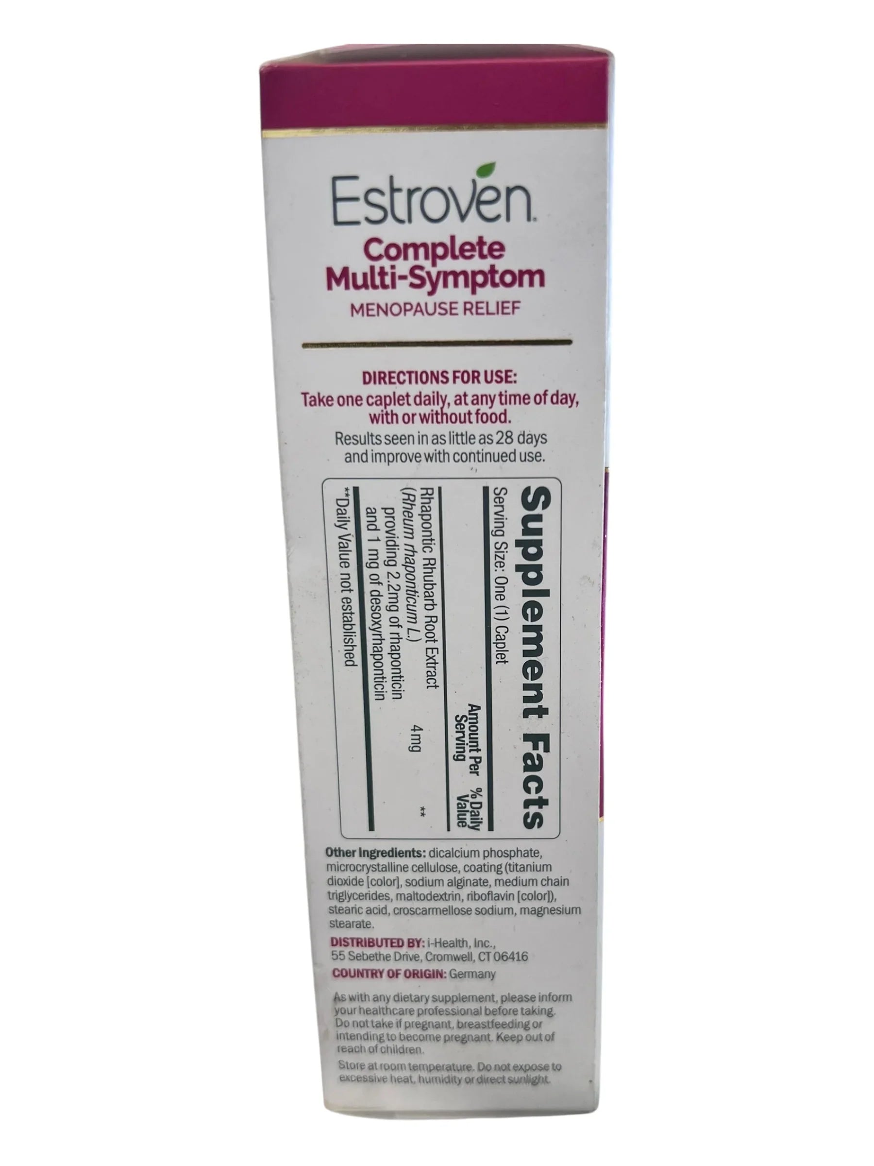 Estroven Complete Menopause Relief with Rhubarb Root Extract, 60 Ct - Exotic Pro