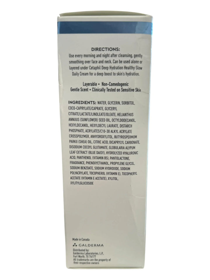 CETAPHIL Deep Hydration 48 Hour Activation Serum | 1 fl oz | 48 Hour Dry Skin Face Moisturizer for Sensitive Skin | With Hyaluronic Acid, Vitamin E &amp; Vitamin B5 | Dermatologist Recommended - Exotic Pro