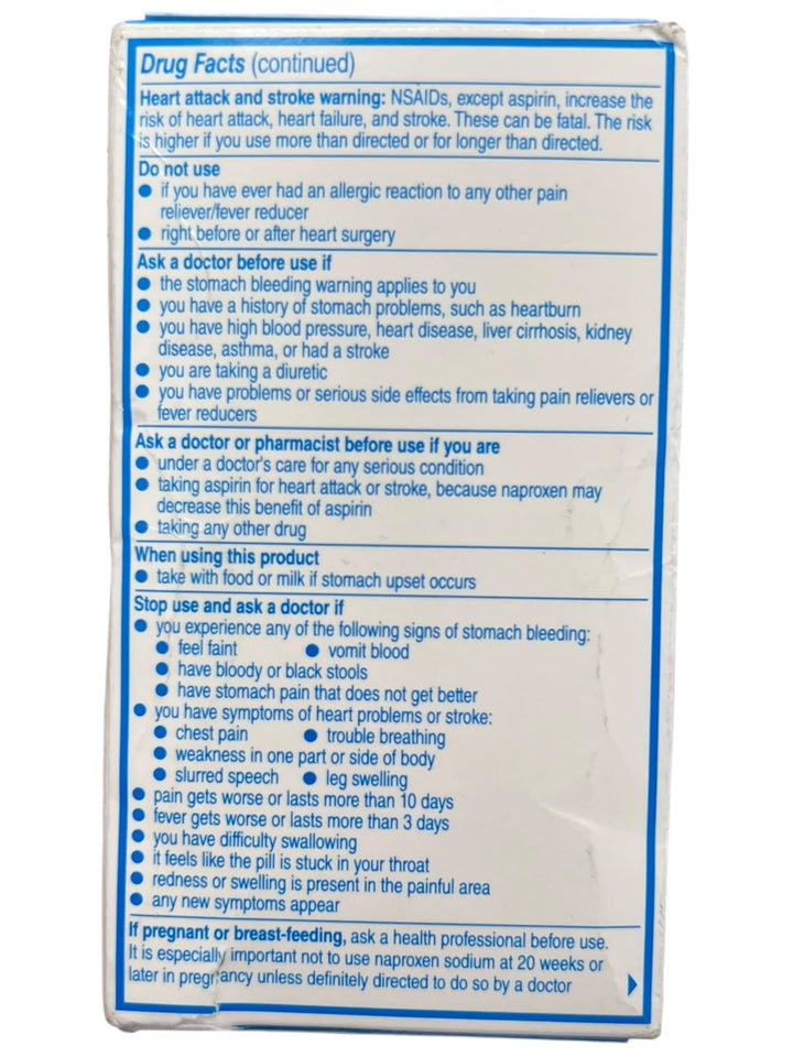 Aleve Back &amp; Muscle Pain Relief Naproxen Sodium Tablets – 50 Count - Exotic Pro