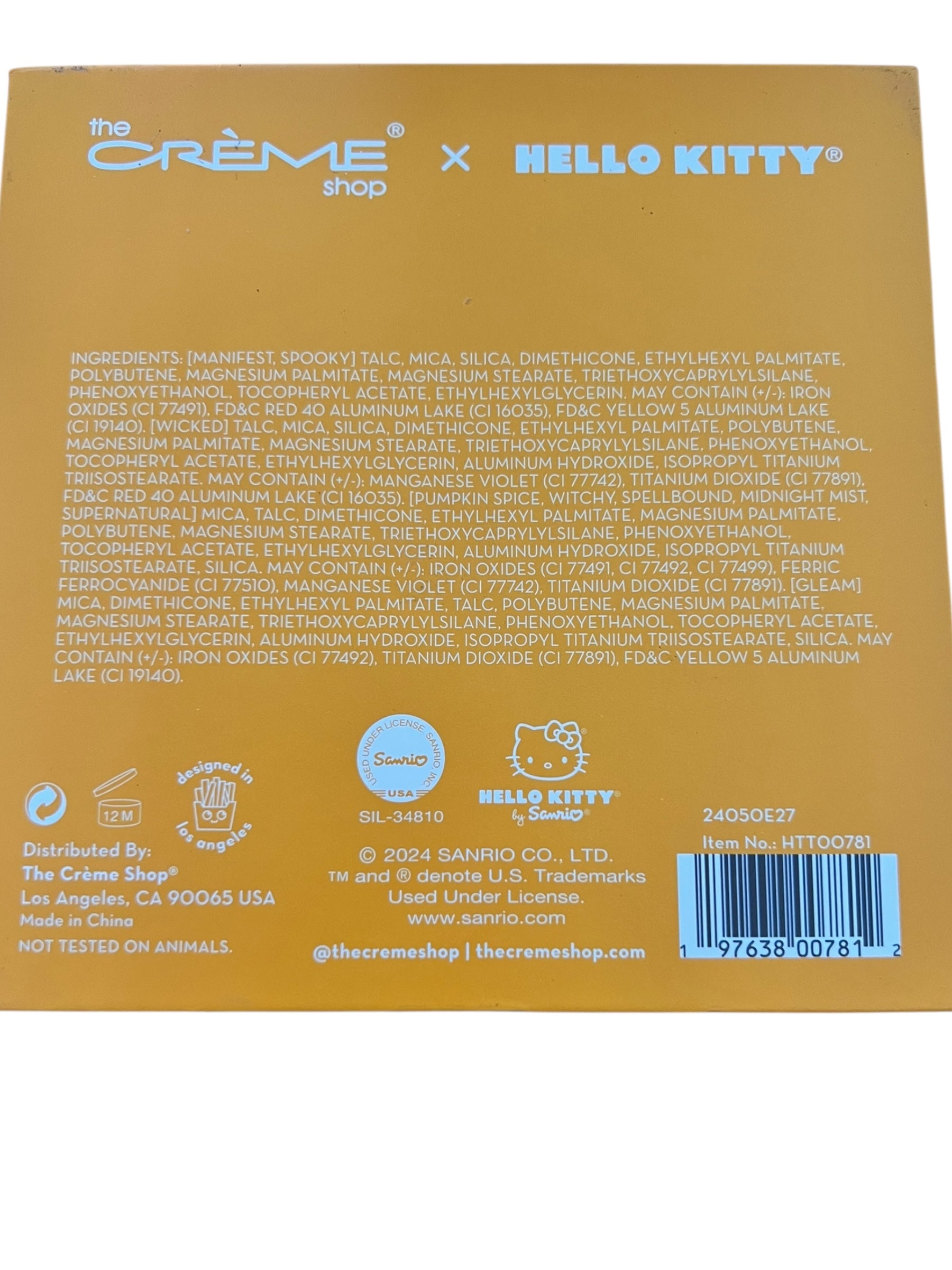 The Crème Shop x Hello Kitty Trick or Treat Twilight Palette – 12 Shades