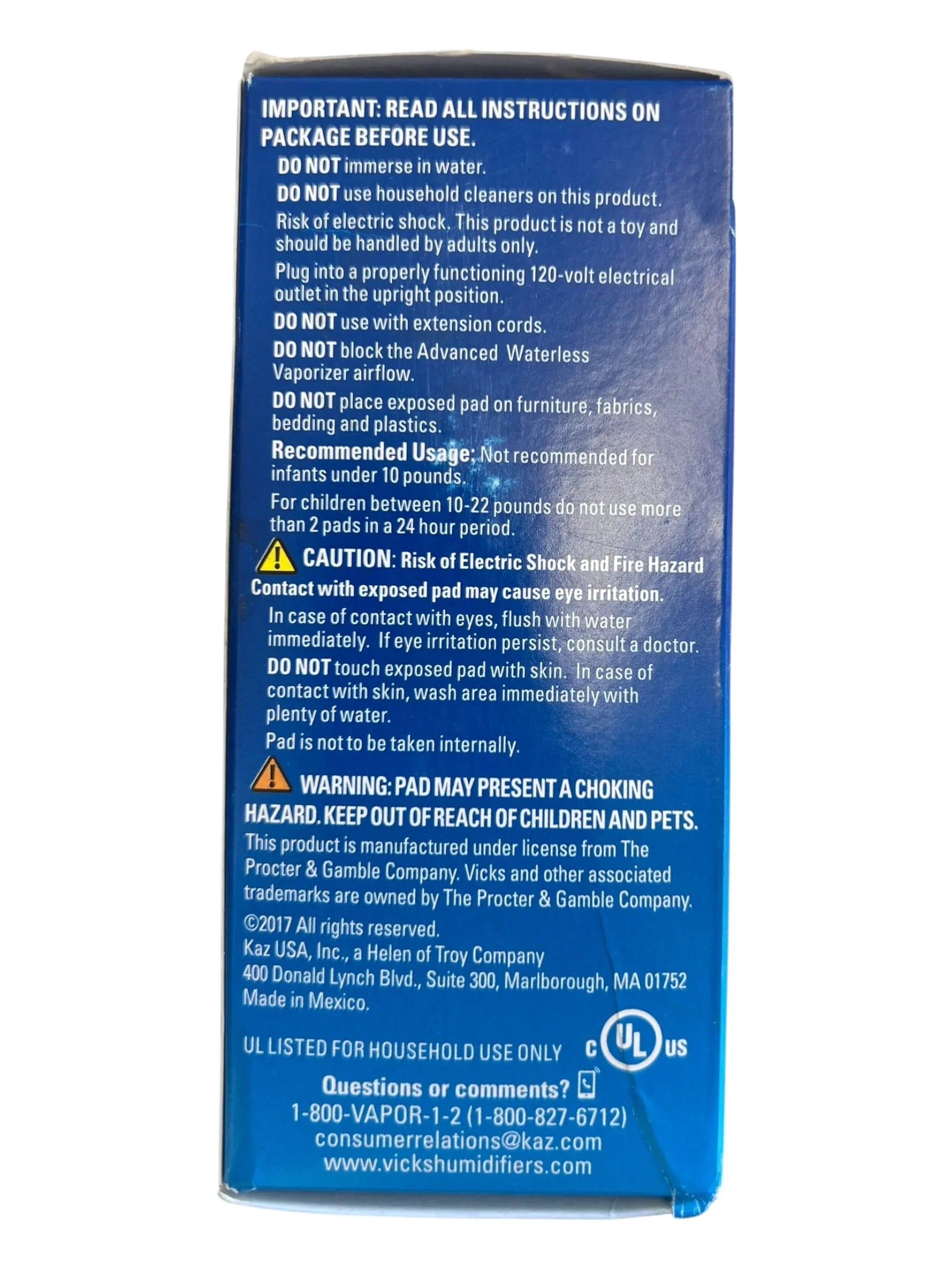 Vicks Advanced Waterless Vaporizer Plug-In with Nightlight + 4 VapoPads - Exotic Pro