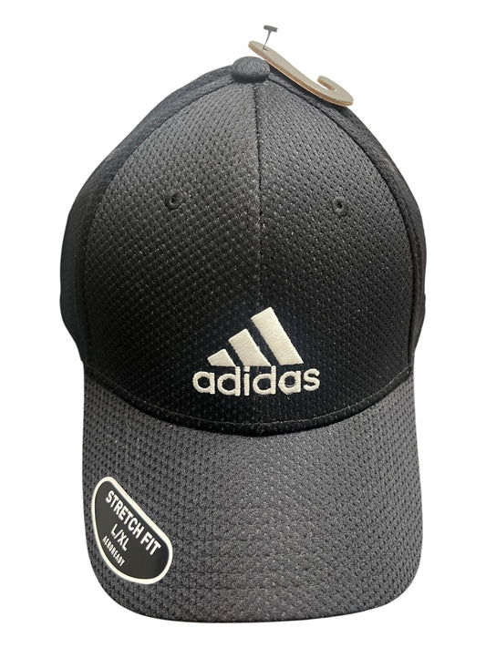 Adidas Men's  AEROREADY Hat – Black/White Stretch-Fit (L/XL)