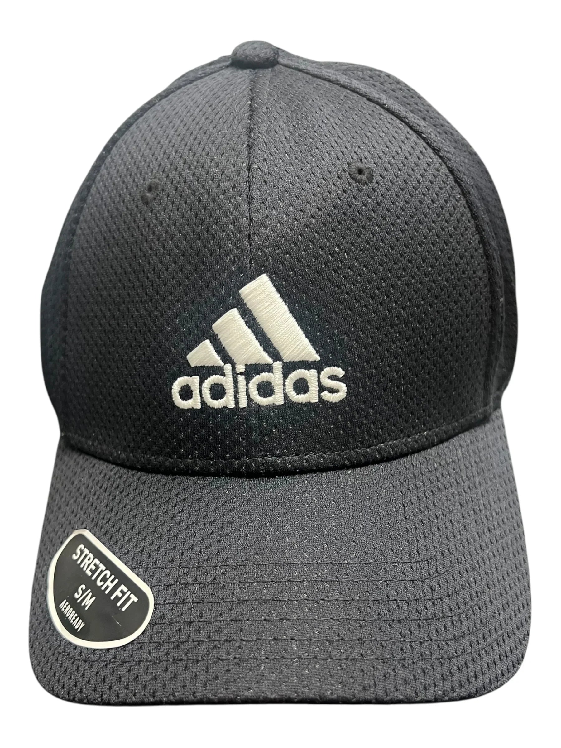 Adidas Men's AEROREADY Hat – Black/White Stretch-Fit (S/M) - Exotic Pro