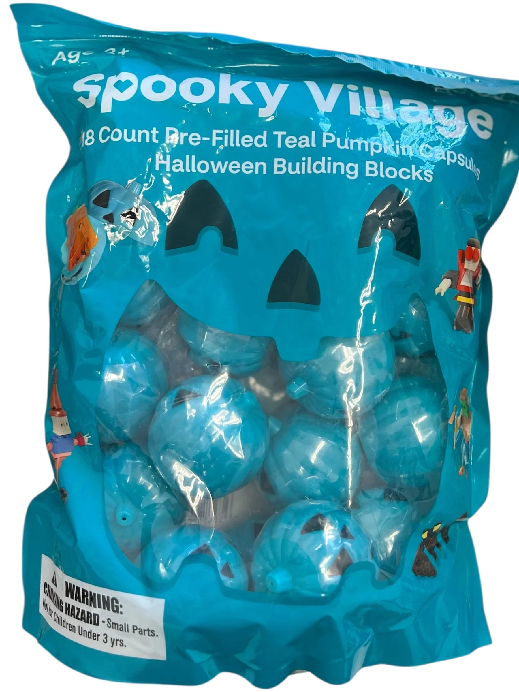 Spooky Village Pumpkin Capsule Toy Variety Pack – 18 Count Halloween Surprise - Exotic Pro
