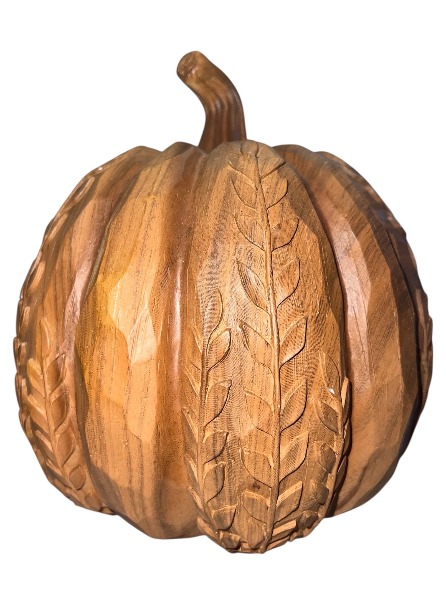 Fall Fest Resin Pumpkin Décor – 8 Inch Autumn Harvest Decoration - Exotic Pro