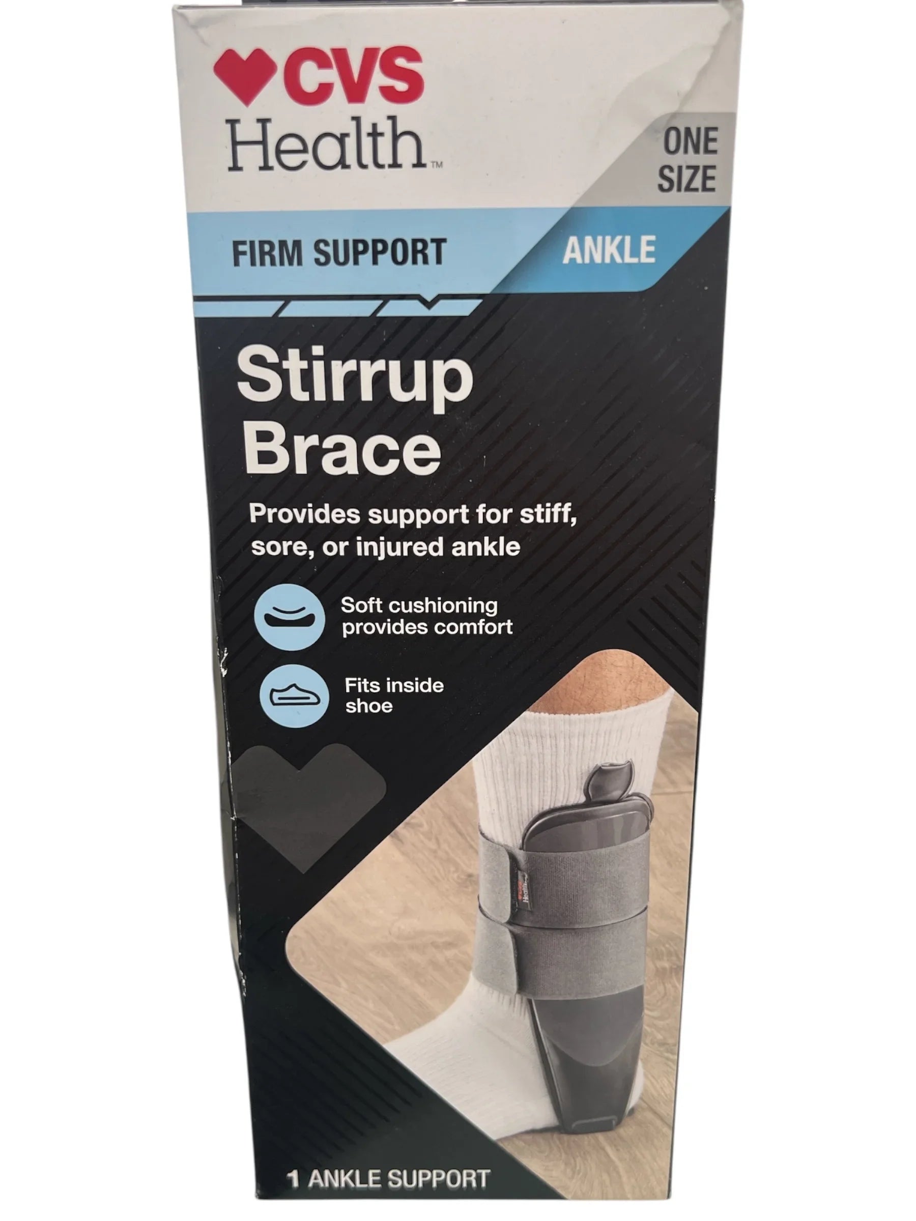 CVS Health Firm Support Ankle Stirrup Brace – Stabilizing Injury Support - Exotic Pro
