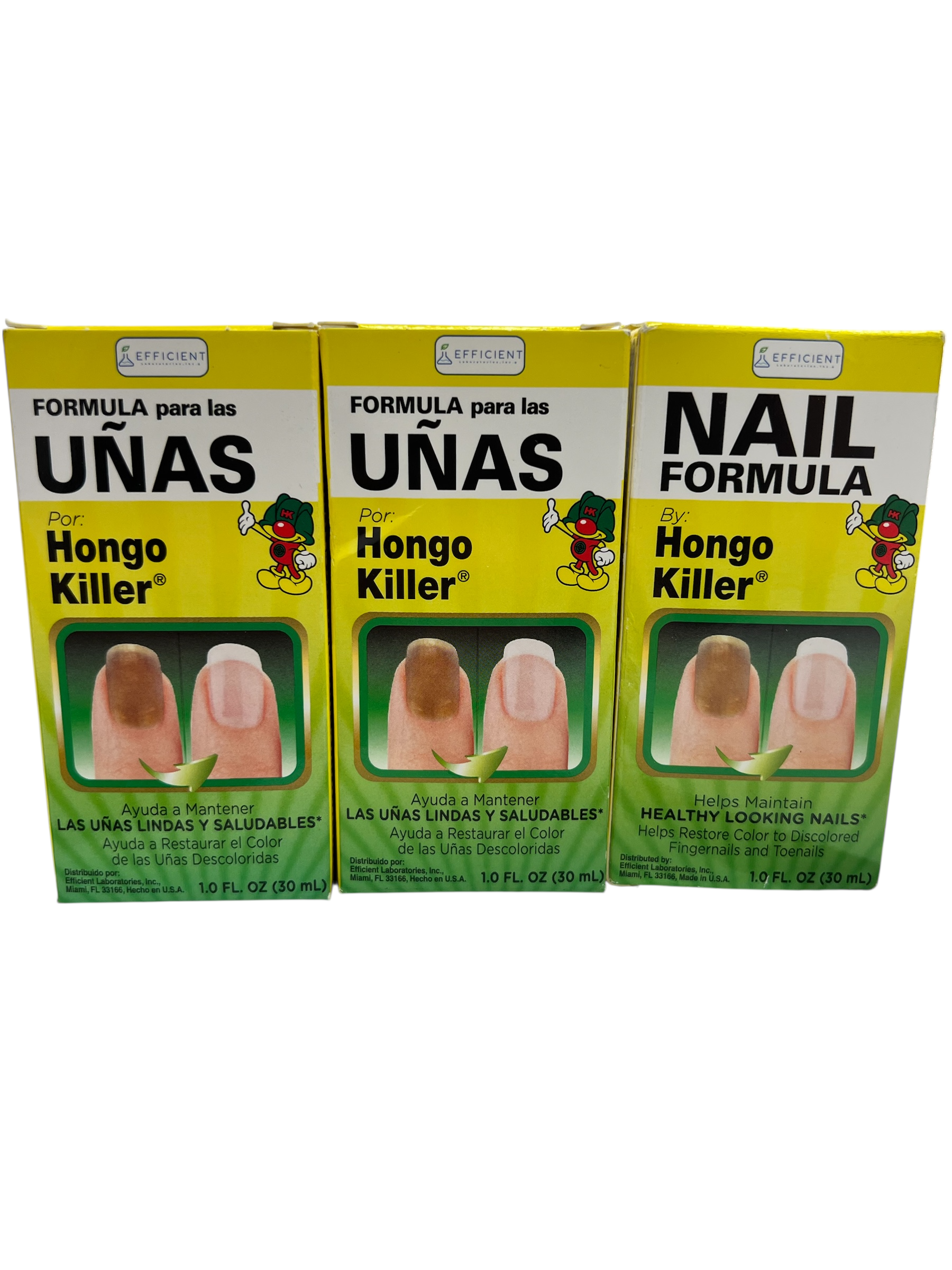 3 X Hongo Killer Antifungal Liquid – Nail Color Restoration Treatment 1 fl oz - Exotic Pro
